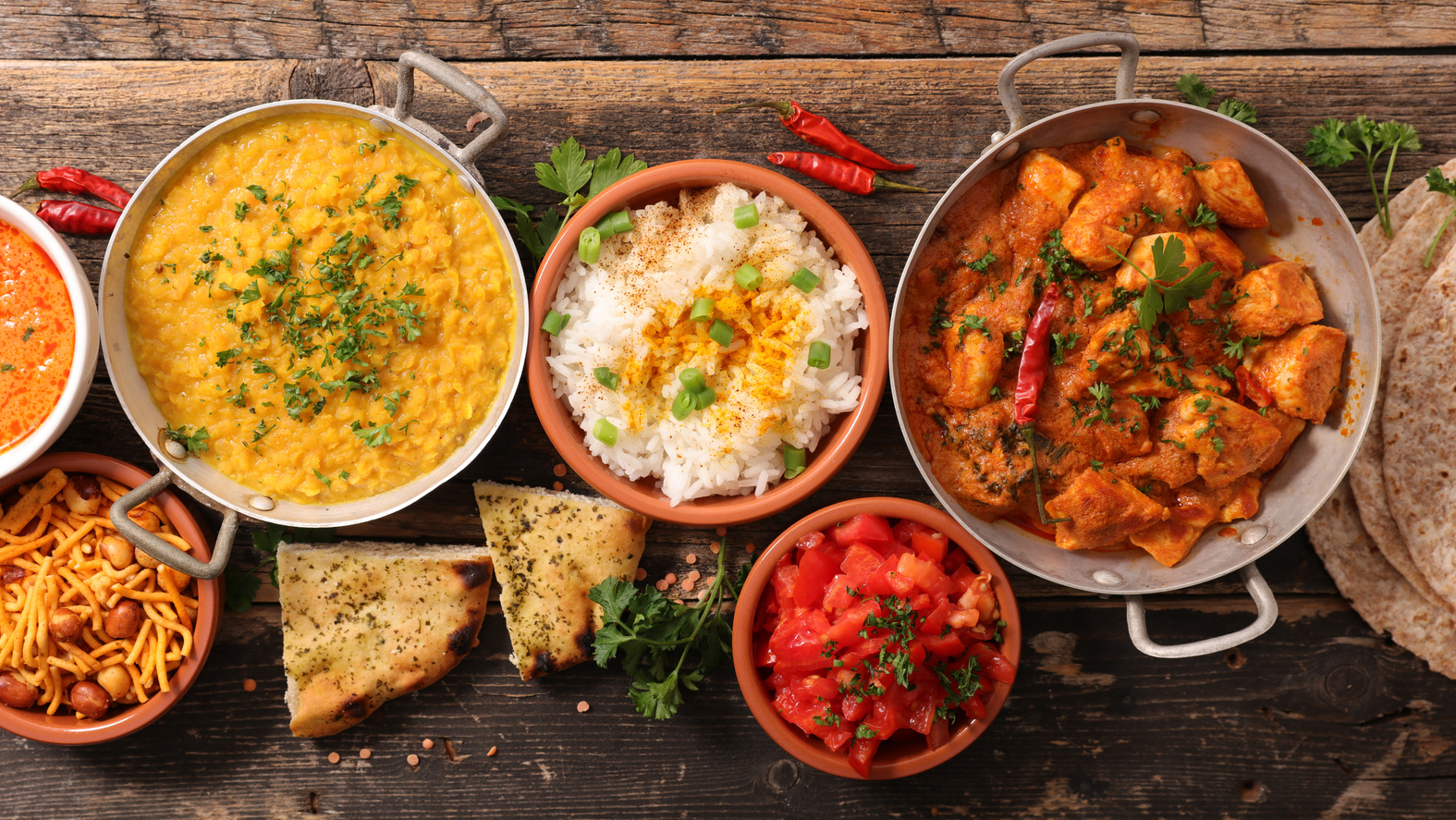 assorted india food cuisine